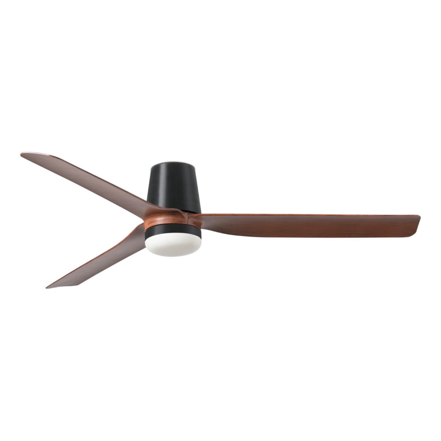 FARO 33831-1TW - Ventilador de techo LED regulable PUNT TUB M LED/18W/230V 3000/4200/6500K diá. 130 cm marrón/negro + control remoto