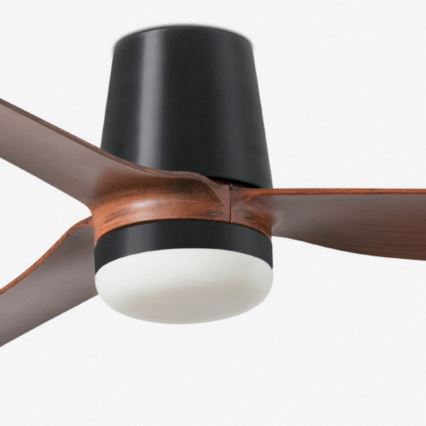 FARO 33831-1TW - Ventilador de techo LED regulable PUNT TUB M LED/18W/230V 3000/4200/6500K diá. 130 cm marrón/negro + control remoto