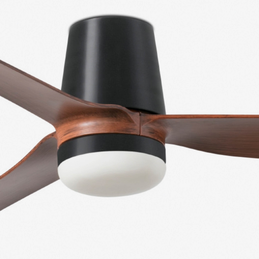 FARO 33831-1TW - Ventilador de techo LED regulable PUNT TUB M LED/18W/230V 3000/4200/6500K diá. 130 cm marrón/negro + control remoto