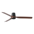 FARO 33831 - Ventilador de techo PUNT TUB M marrón/negro diá. 130 cm + control remoto
