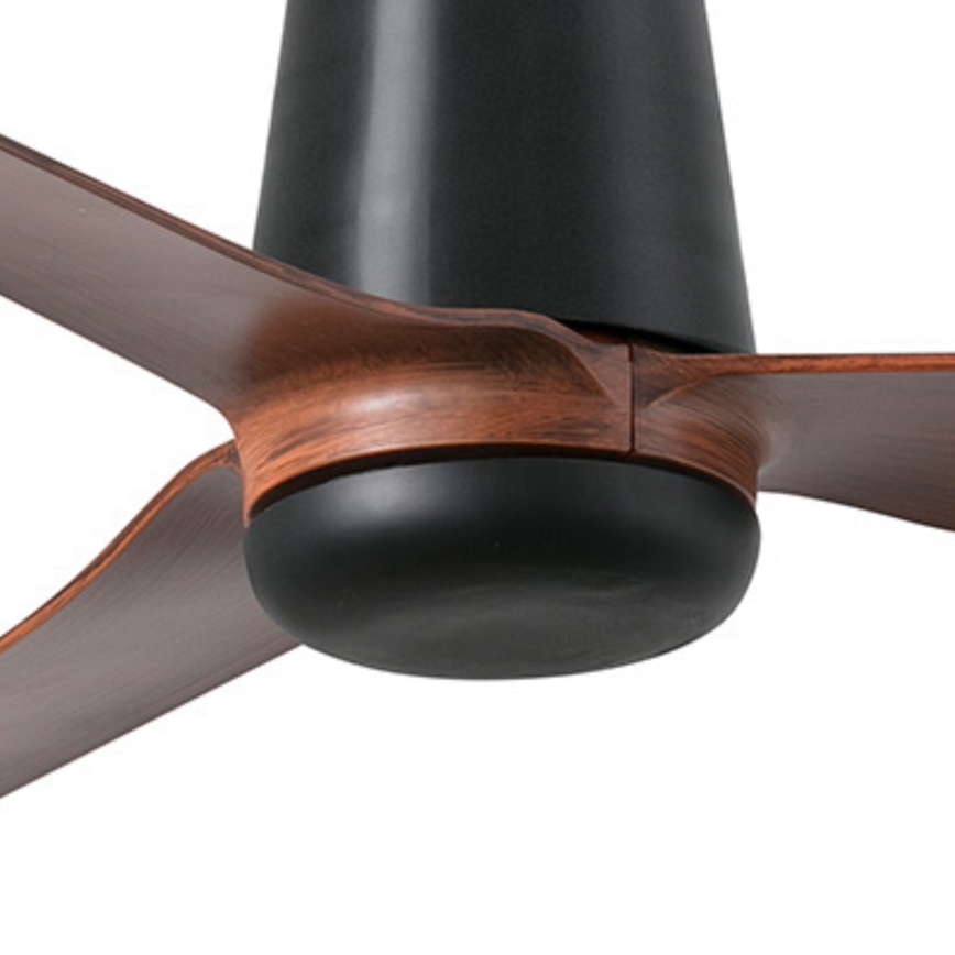 FARO 33831WT - Ventilador de techo PUNT TUB M marrón/negro diá. 132 cm Wi-Fi Tuya + control remoto