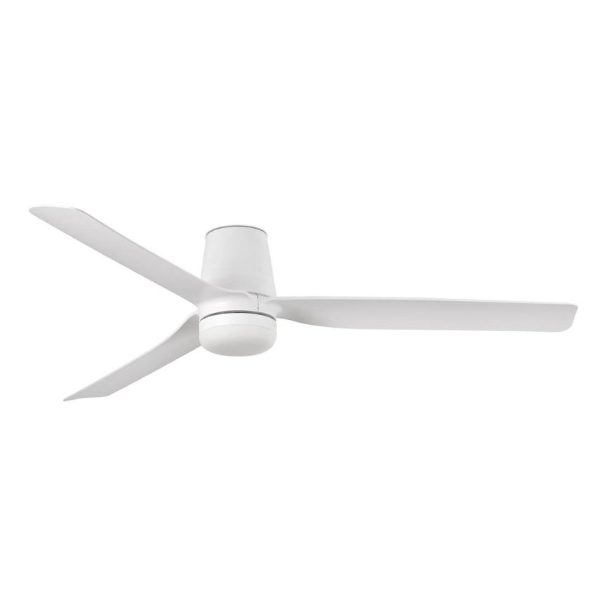 FARO 33832WT-1TW - Ventilador de techo LED regulable MINI PUNT TUB S LED/10W/230V 2700/4000/6000K blanco diá. 90 cm Wi-Fi Tuya + control remoto