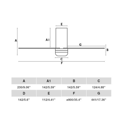 FARO 33833-1TW - Ventilador de techo LED regulable MINI PUNT TUB S LED/10W/230V 2700/4000/6000K diá. 90 cm marrón/blanco + control remoto