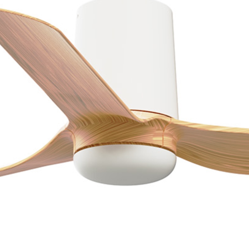 FARO 33833 - Ventilador de techo MINI PUNT TUB S marrón/blanco diá. 90 cm + control remoto