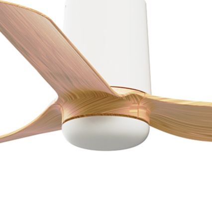 FARO 33833WT - Ventilador de techo MINI PUNT TUB S marrón/blanco diá. 90 cm Wi-Fi Tuya + control remoto