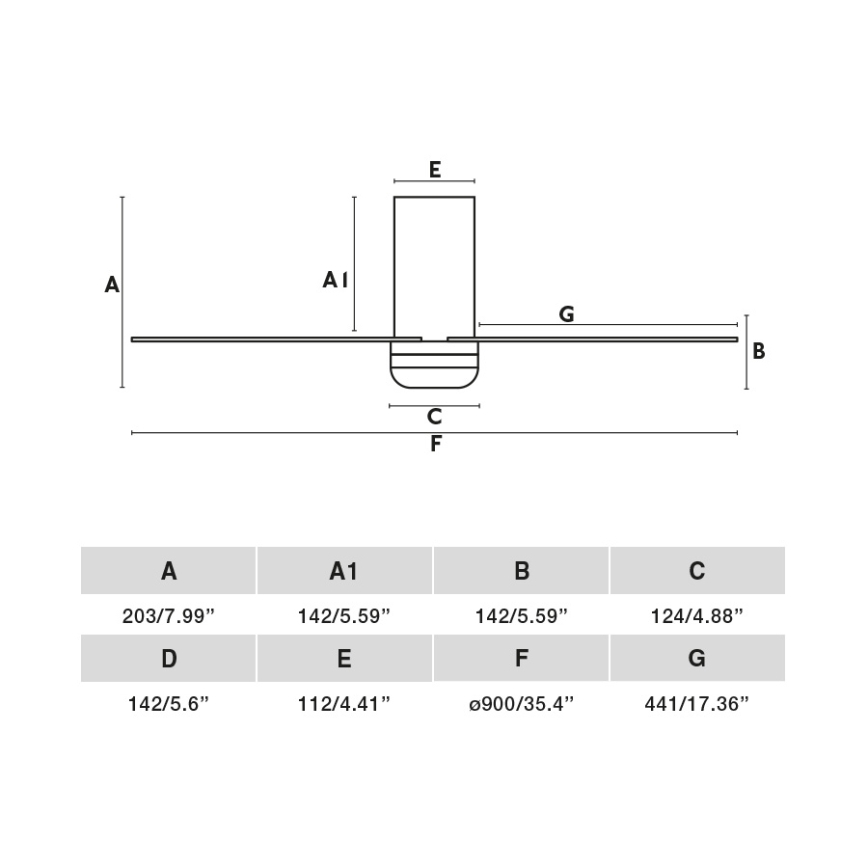 FARO 33833WT - Ventilador de techo MINI PUNT TUB S marrón/blanco diá. 90 cm Wi-Fi Tuya + control remoto