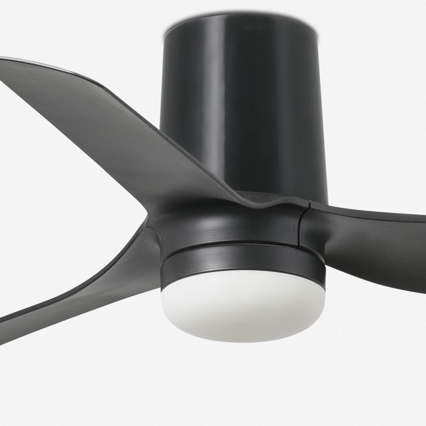 FARO 33834-1TW - Ventilador de techo LED regulable MINI PUNT TUB S LED/10W/230V 2700/4000/6000K diá. 90 cm negro + control remoto