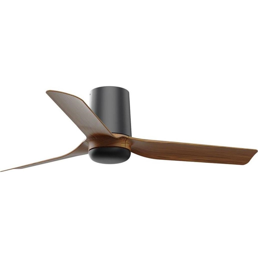 FARO 33835WT - Ventilador de techo MINI PUNT TUB S marrón/negro diá. 90 cm Wi-Fi Tuya + control remoto