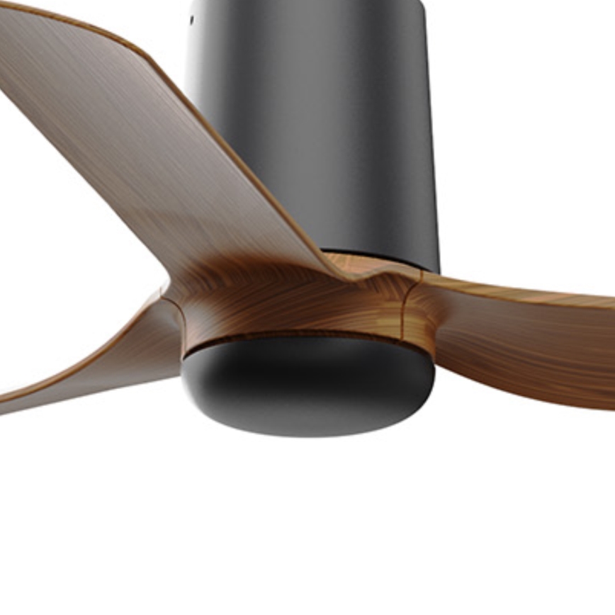 FARO 33835WT - Ventilador de techo MINI PUNT TUB S marrón/negro diá. 90 cm Wi-Fi Tuya + control remoto
