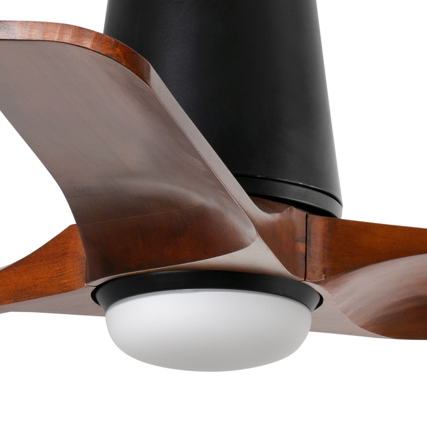 FARO 33837-1TW - Ventilador de techo LED regulable HEYWOOD TUB S LED/10W/230V 2700/4000/6000K pino/negro diá. 90 cm + control remoto