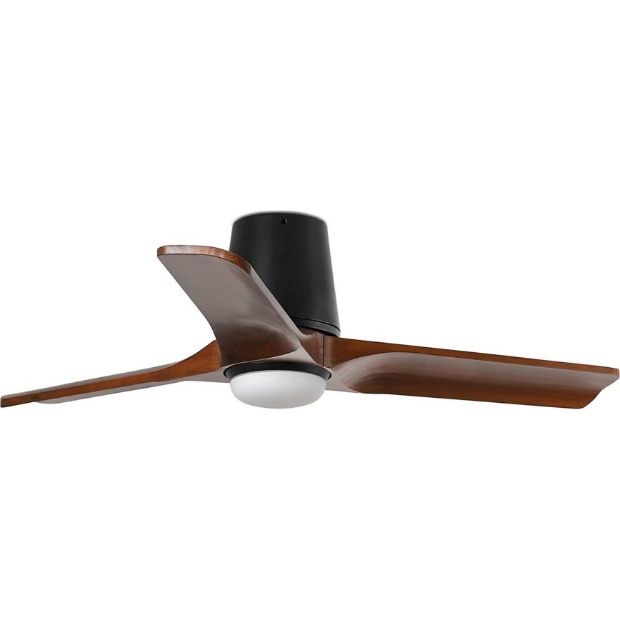 FARO 33837-1TW - Ventilador de techo LED regulable HEYWOOD TUB S LED/10W/230V 2700/4000/6000K pino/negro diá. 90 cm + control remoto