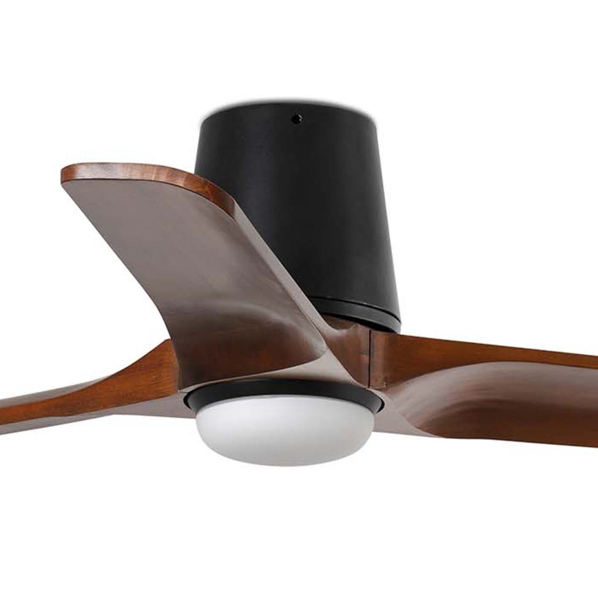 FARO 33837WT-1TW - Ventilador de techo LED regulable HEYWOOD TUB S LED/10W/230V 2700/4000/6000K pino/blanco Ø 90 cm Wi-Fi Tuya + mando a distancia