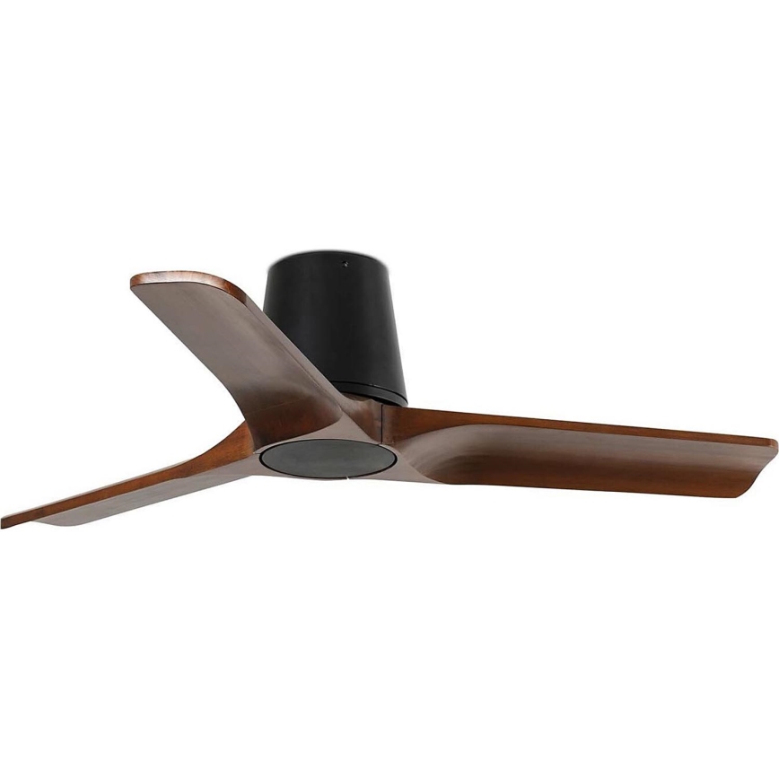 FARO 33837WT - Ventilador de techo HEYWOOD TUB S pino/negro diá. 90 cm Wi-Fi Tuya + control remoto