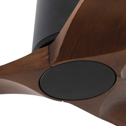 FARO 33837WT - Ventilador de techo HEYWOOD TUB S pino/negro diá. 90 cm Wi-Fi Tuya + control remoto