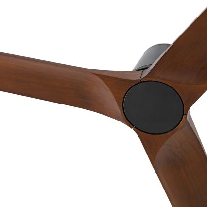 FARO 33837WT - Ventilador de techo HEYWOOD TUB S pino/negro diá. 90 cm Wi-Fi Tuya + control remoto