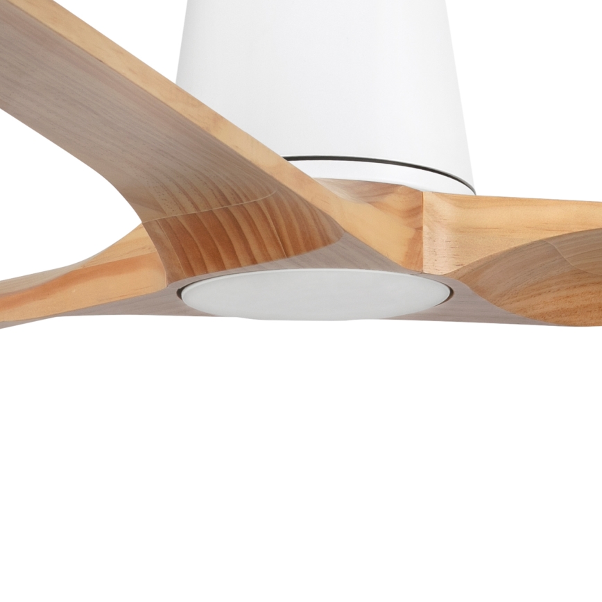 FARO 33838 - Ventilador de techo HEYWOOD TUB L pino/blanco diá. 132 cm + control remoto
