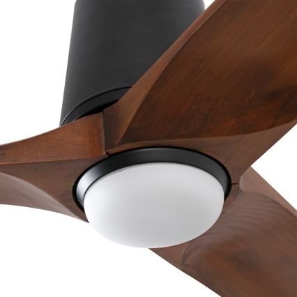 FARO 33839-1TW - Ventilador de techo LED regulable HEYWOOD TUB L LED/10W/230V 2700/4000/6000K pino/negro diá. 132 cm + control remoto