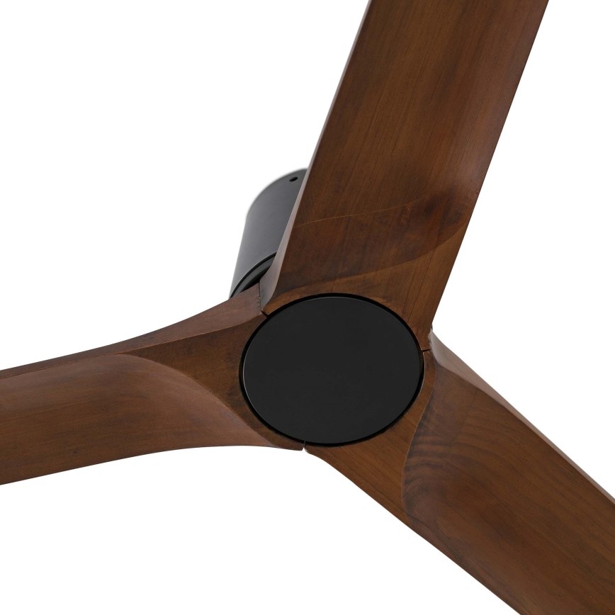 FARO 33839WT - Ventilador de techo HEYWOOD TUB L pino/negro diá. 132 cm Wi-Fi Tuya + control remoto