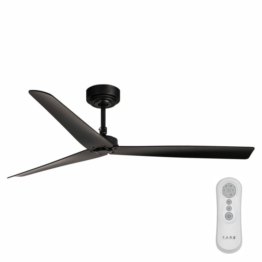 FARO 34100 - Ventilador de techo MILOS negro + control remoto