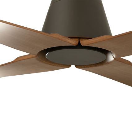 FARO 34106 - Ventilador de techo TYPHOON M marrón Ø 130 cm IP44 + control remoto