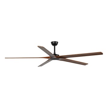 FARO 34190WT - Ventilador de techo BIGWOOD XL pino/negro Ø 200 cm Wi-Fi Tuya + mando a distancia