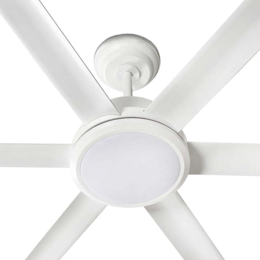 FARO 34202-130 - Ventilador de techo LED ROTTERDAM XL LED/32W/230V blanco diá. 200 cm + control remoto