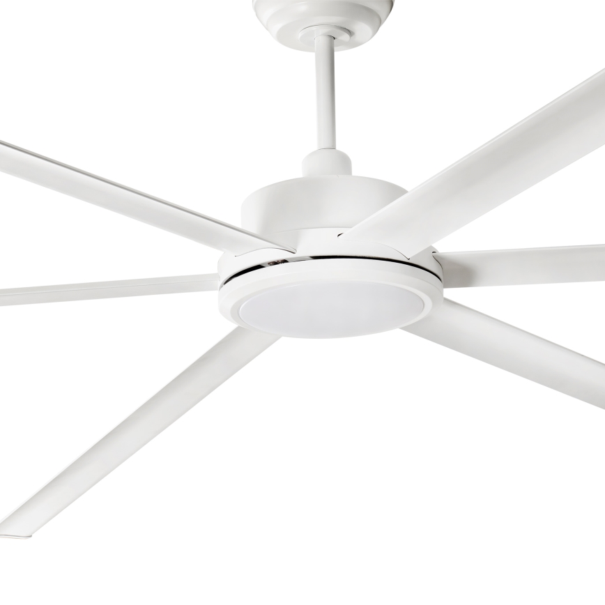 FARO 34202-130 - Ventilador de techo LED ROTTERDAM XL LED/32W/230V blanco diá. 200 cm + control remoto