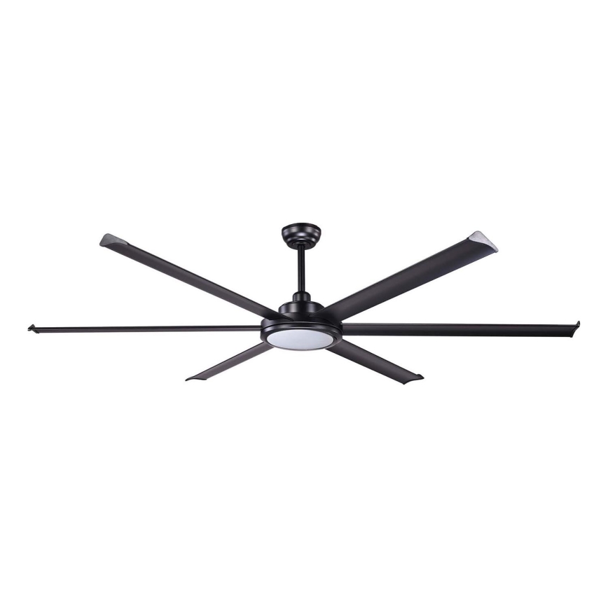 FARO 34203-130 - Ventilador de techo LED ROTTERDAM XL LED/32W/230V negro diá. 200 cm + control remoto