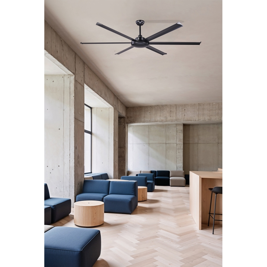 FARO 34203 - Ventilador de techo ROTTERDAM XL negro diá. 200 cm + control remoto