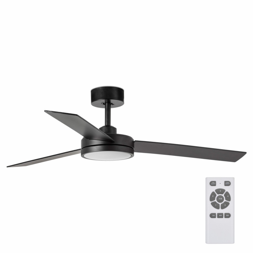 FARO 34261 - Ventilador de techo LED BARTH LED/24W/230V negro + control remoto