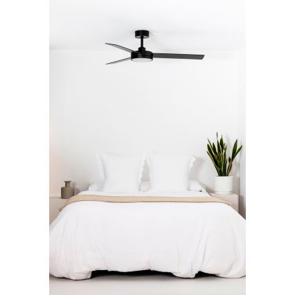 FARO 34261 - Ventilador de techo LED BARTH LED/24W/230V negro + control remoto