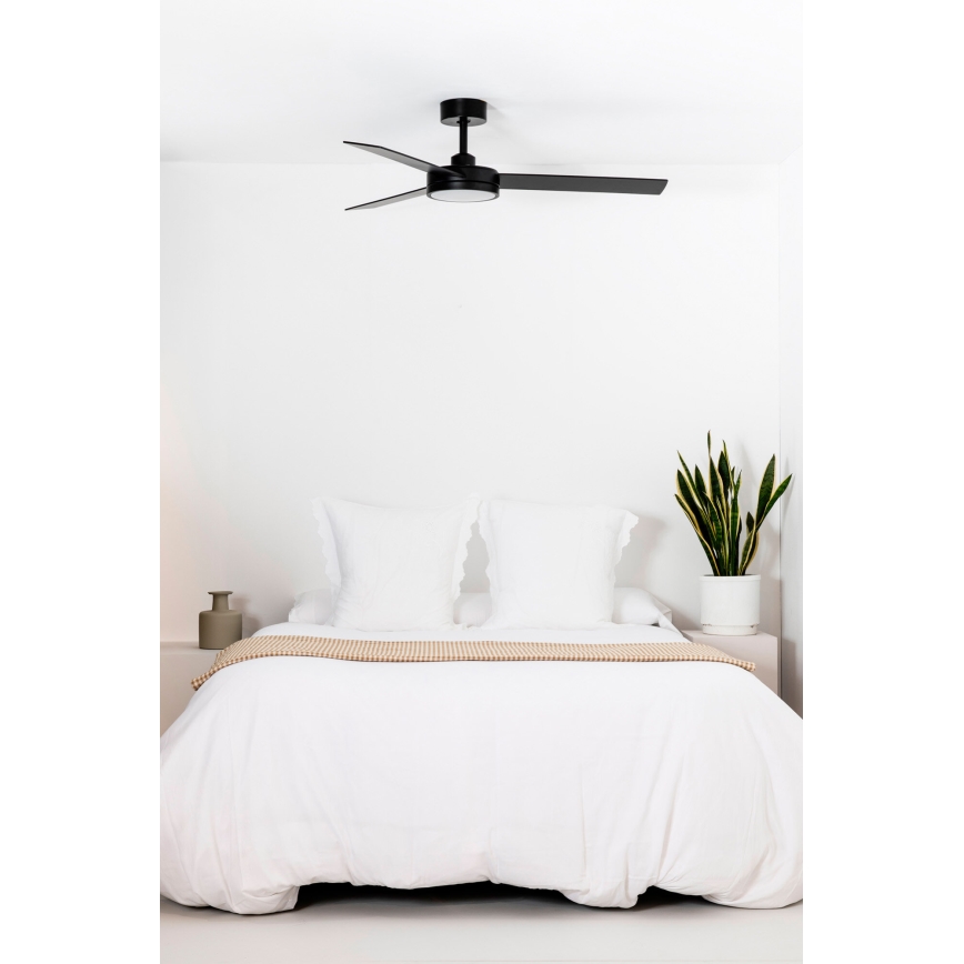 FARO 34261 - Ventilador de techo LED BARTH LED/24W/230V negro + control remoto