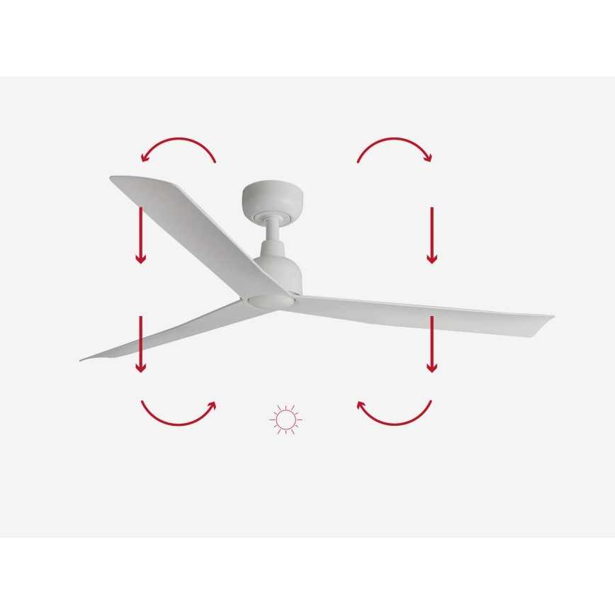 FARO 34274 - Ventilador de techo MARINE M blanco diá. 125 cm IP44 + control remoto