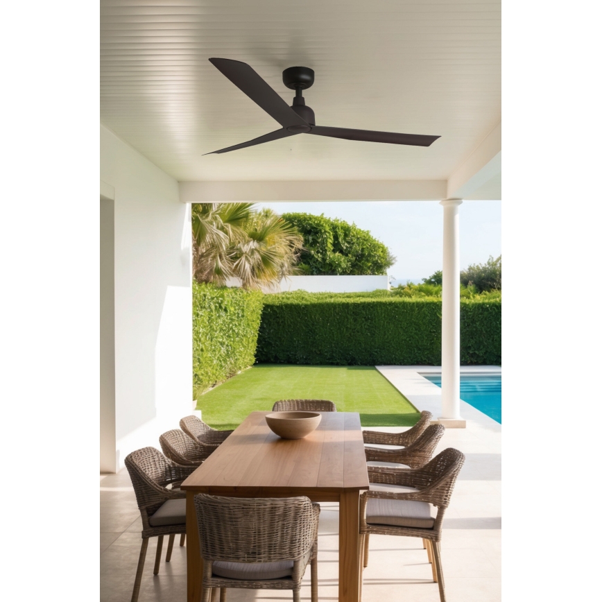FARO 34275 - Ventilador de techo MARINE M marrón diá. 125 cm IP44 + control remoto