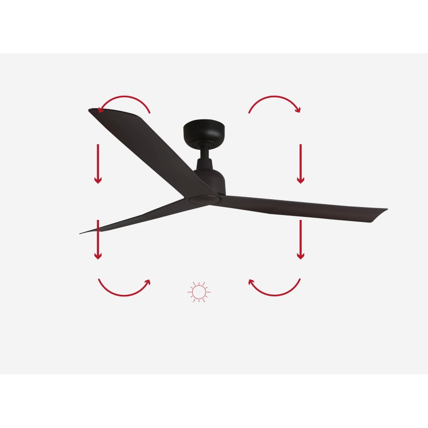 FARO 34275 - Ventilador de techo MARINE M marrón diá. 125 cm IP44 + control remoto