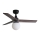 FARO 34278-11L - Ventilador de techo KLIM S 1xE27/15W/230V nogal/negro diá. 92,5 cm + control remoto