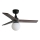 FARO 34278WT-11L - Ventilador de techo KLIM S 1xE27/15W/230V madera/negro diá. 92,5 cm Wi-Fi Tuya + control remoto