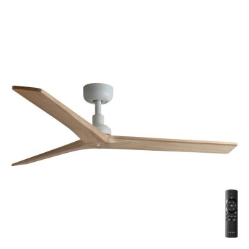 FARO 34280 - Ventilador de techo KLIM M pino/blanco diá. 125 cm + control remoto