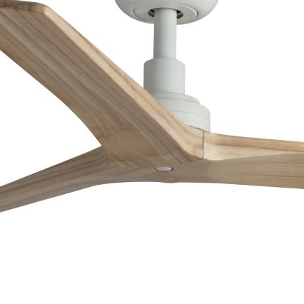 FARO 34281 - Ventilador de techo KLIM S marrón/blanco diá. 92,5 cm + control remoto