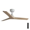 FARO 34281 - Ventilador de techo KLIM S pino/blanco diá. 92,5 cm + control remoto