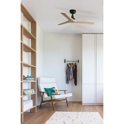 FARO 34284 - Ventilador de techo KLIM S marrón/negro diá. 92,5 cm + control remoto