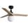 FARO 34284WT-11L - Ventilador de techo KLIM S 1xE27/15W/230V pino/negro Ø 92,5 cm Wi-Fi Tuya + mando a distancia