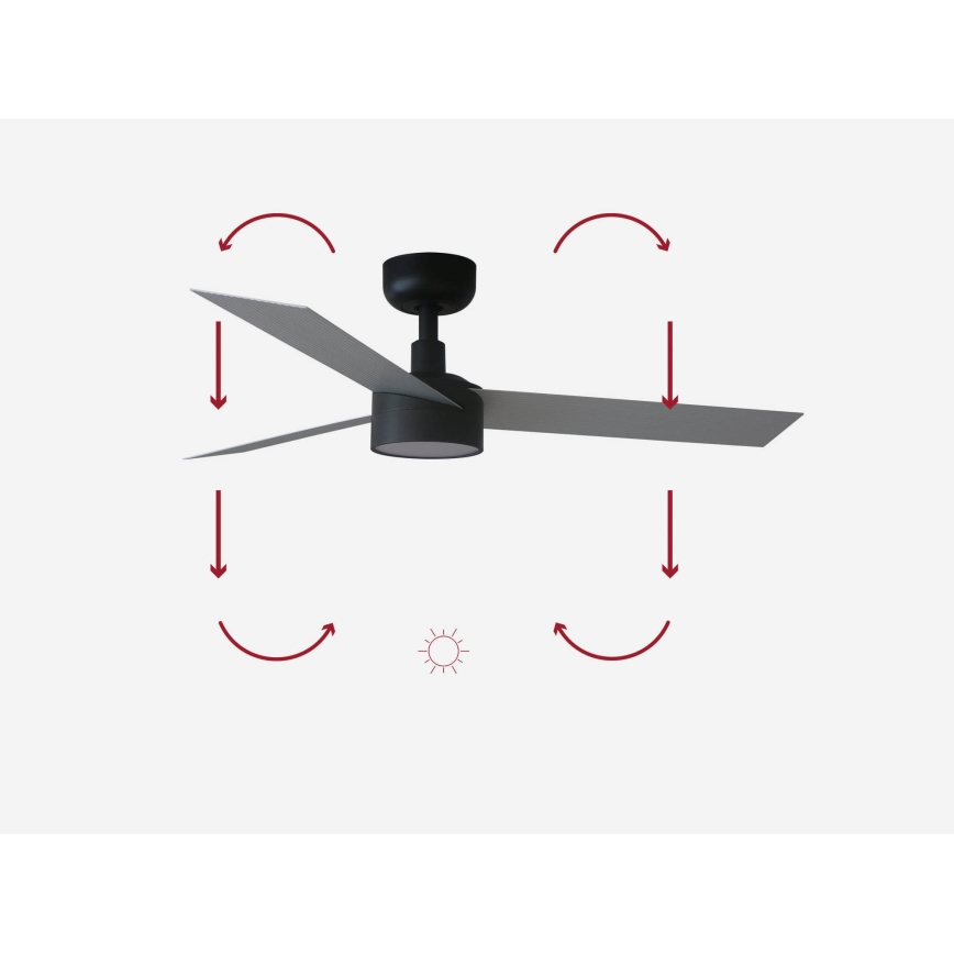 FARO 34285-1TW - Ventilador de techo LED regulable CRUISER S LED/18W/230V 2700/4000/6500K diá. 106 cm + control remoto