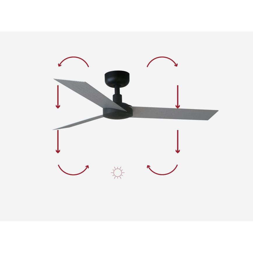 FARO 34287 - Ventilador de techo CRUISER XL negro diá. 160 cm + control remoto