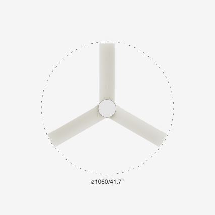 FARO 34288-1TW - Ventilador LED regulable CRUISER S LED/20W/230V 2700/4000/6500K + control remoto