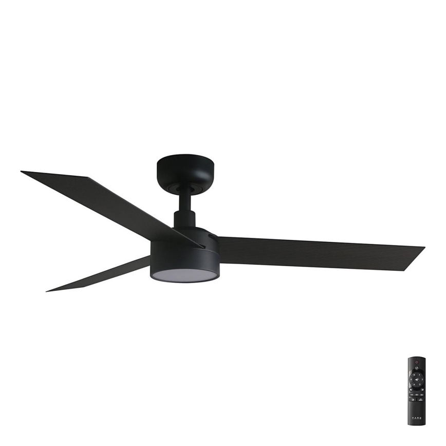 FARO 34289-1TW - Ventilador de techo LED regulable CRUISER S LED/18W/230V 2700/4000/6500K diá. 106 cm negro + control remoto