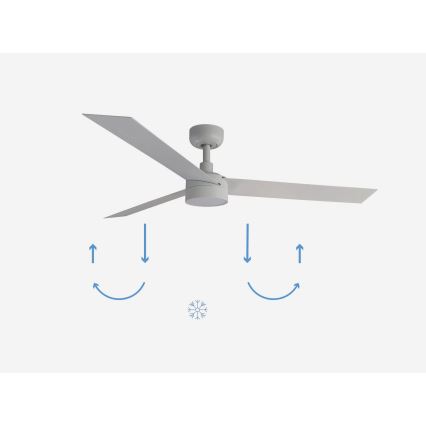 FARO 34290-1TW - Ventilador LED regulable CRUISER LED/20W/230V 2700/4000/6500K d. 132 cm blanco + mando a distancia