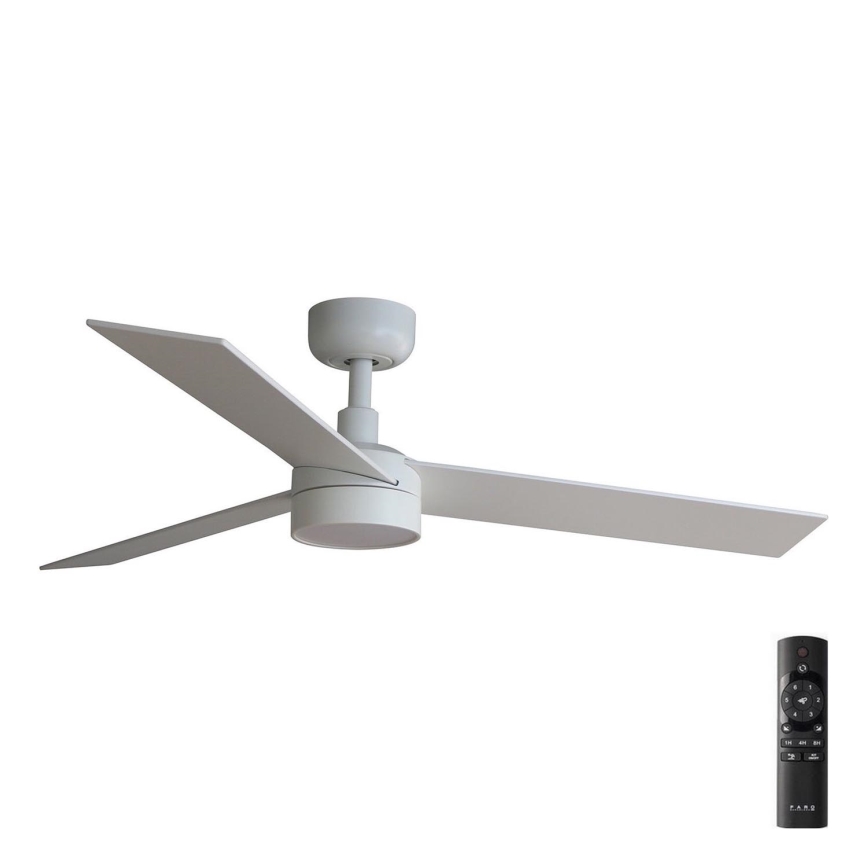 FARO 34295-1TW - Ventilador de techo LED regulable RUDDER S LED/18W/230V 2700/4000/6500K diá. 106 cm blanco + control remoto