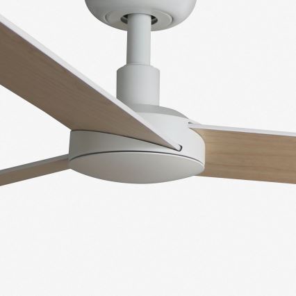 FARO 34295WT - Ventilador de techo RUDDER S blanco/beige diá. 106 cm Wi-Fi Tuya + control remoto