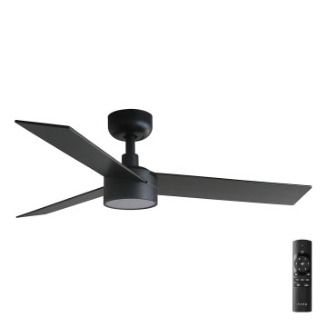 FARO 34296-1TW - Ventilador de techo LED regulable RUDDER S LED/18W/230V 2700/4000/6500K diá. 106 cm negro + control remoto